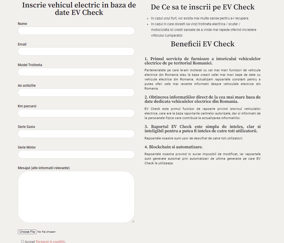 EV Check_inscrie trotineta electrica
